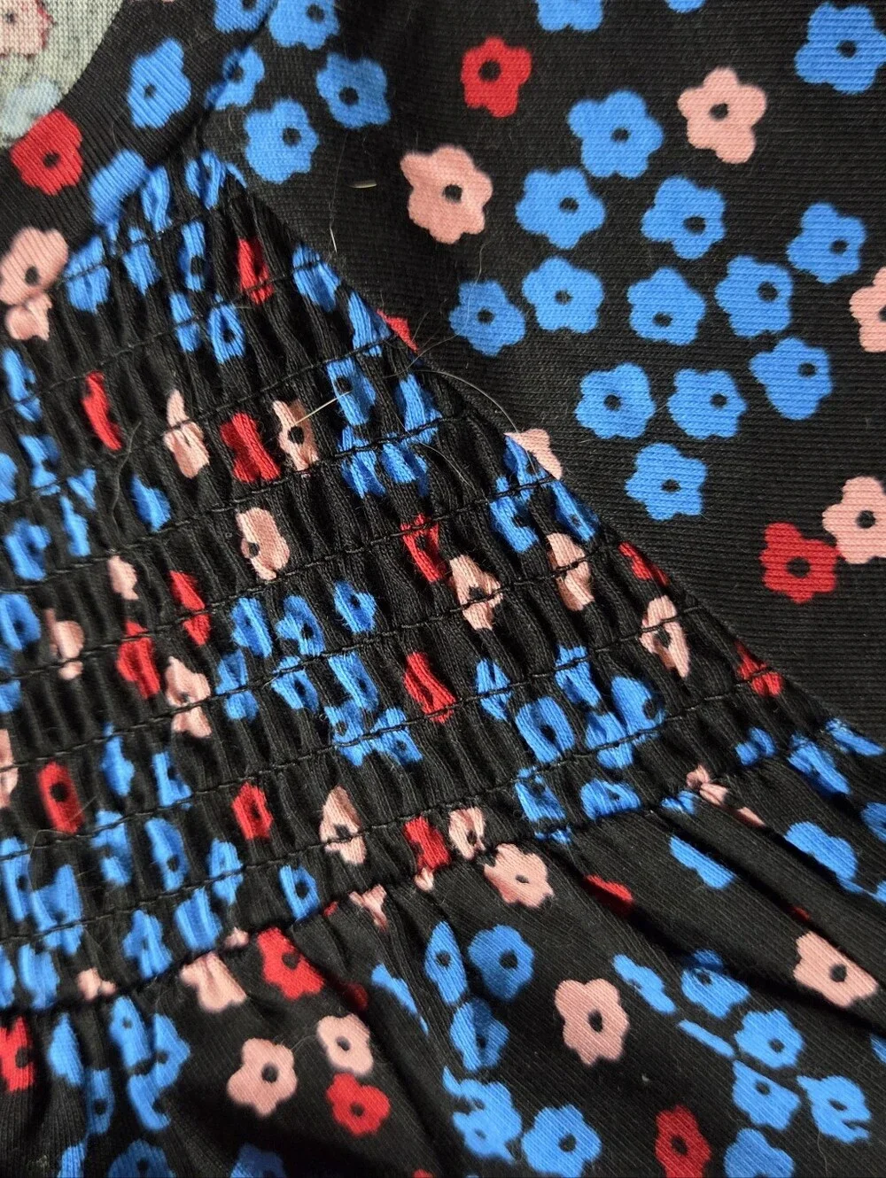 Boden Navy Blue Floral Long-Sleeve Blouse - Size 16/ 18